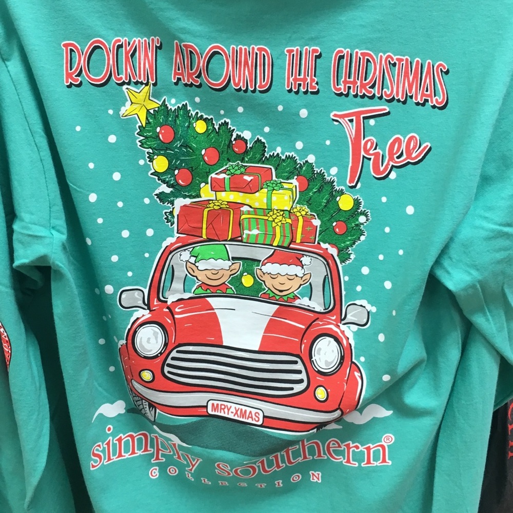 Christmas Long Sleeve Simply Southern Tee - Picture 3 of 4